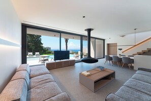 Smart TV, fireplace