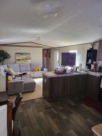 spacious living room w best comfy couch 