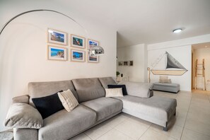 Living area - City beach apartment (Chania)
