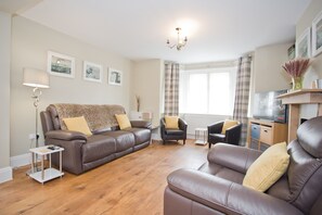 Smart TV, fireplace, video games, books