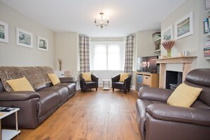 Smart TV, fireplace, video games, books