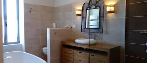 Comfort Room | Bathroom | Hair dryer, bathrobes, towels, soap