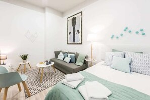 1 makuuhuone, vuodevaatteet