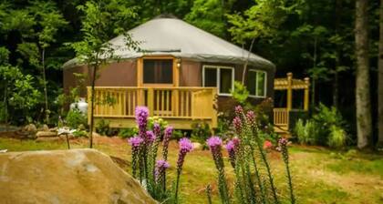 Tranquil Haven Luxury Yurt - Creekside Glamping w/ Private Hot Tub