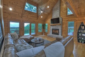 TV, fireplace, offices - High Camp Retreat | Free Night Offer! (Blue Ridge)