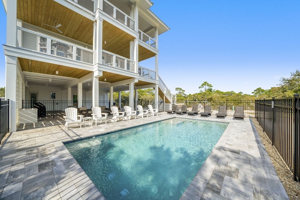 A heated pool