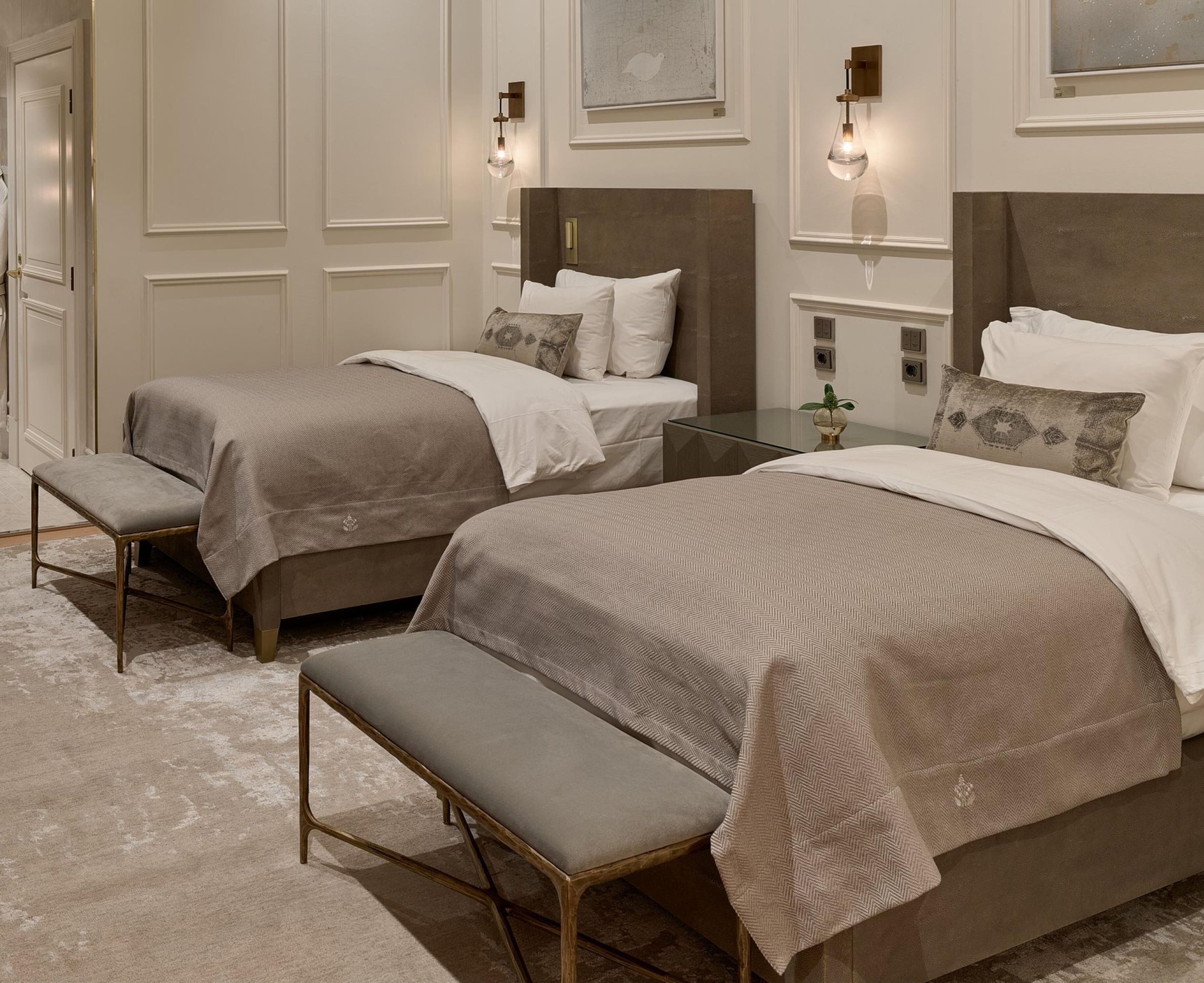 Premium bedding, down comforters, minibar, in-room safe