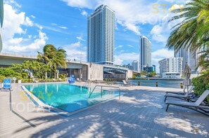 Outdoor pool, a heated pool