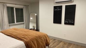 1 bedroom, iron/ironing board, travel crib, WiFi