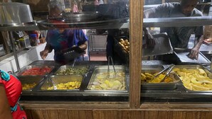 A buffet with various food items. - Tapioca Village Retreat (Castleton)