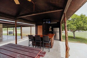 Outdoor dining - River Frontage in the Comanche Crossing Subdivision (Concan)