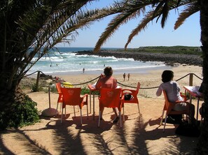 Sun-loungers, beach towels