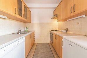 Fridge, oven, stovetop, dishwasher