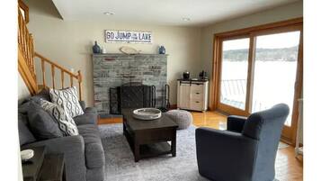 Smart TV, fireplace, video games, foosball