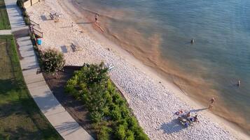 Beach nearby, sun-loungers