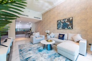 Living area - Stylish Apt in Beautiful Iconic J ONE Tower (Dubai)