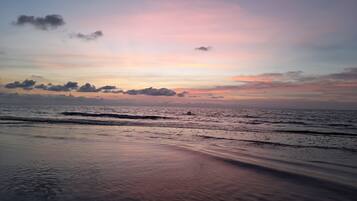 En la playa