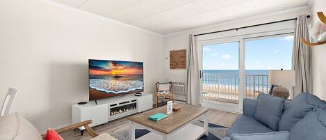 TV connectée, cheminée