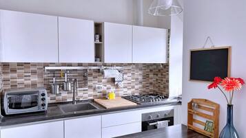 Fridge, oven, stovetop, dishwasher