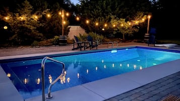 Piscine extérieure, piscine chauffée