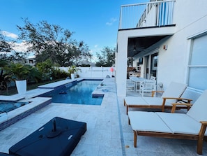 Outdoor pool, a heated pool