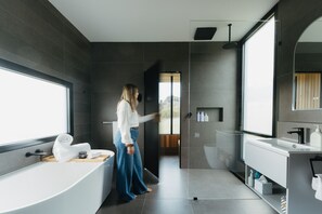 Luxury Cabin | Bathroom - CABN Kangaroo Island Ocean View Private Off Grid Luxury Accommodation (Willoughby)