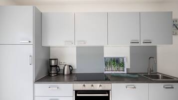 Fridge, oven, stovetop, dishwasher