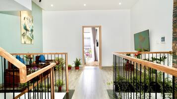 32-inch flat-screen TV with satellite channels, TV