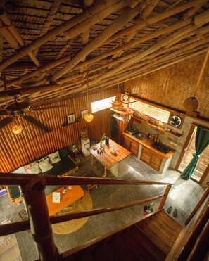 Two Bed Room Holiday Home | Living area | 37-inch LED TV with satellite channels, TV - Happiness Native Villa (El Nido)