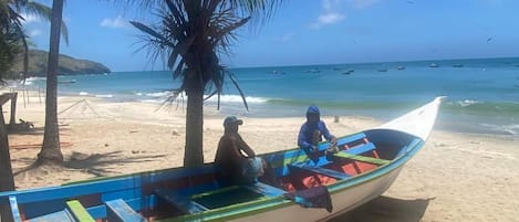 Beach nearby, sun loungers