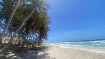 Beach nearby, sun-loungers