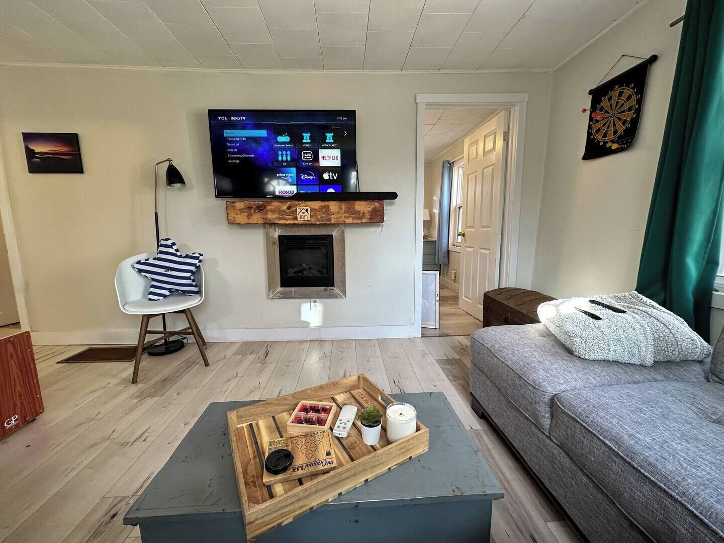 TV connectée, cheminée, Netflix, services de streaming