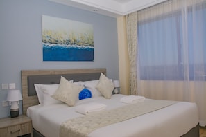 Appartement exécutif | 2 chambres, ameublement unique, accès au Wi-Fi (inclus)