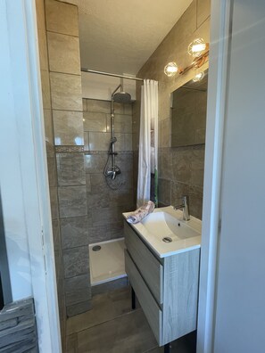 Shower, hair dryer