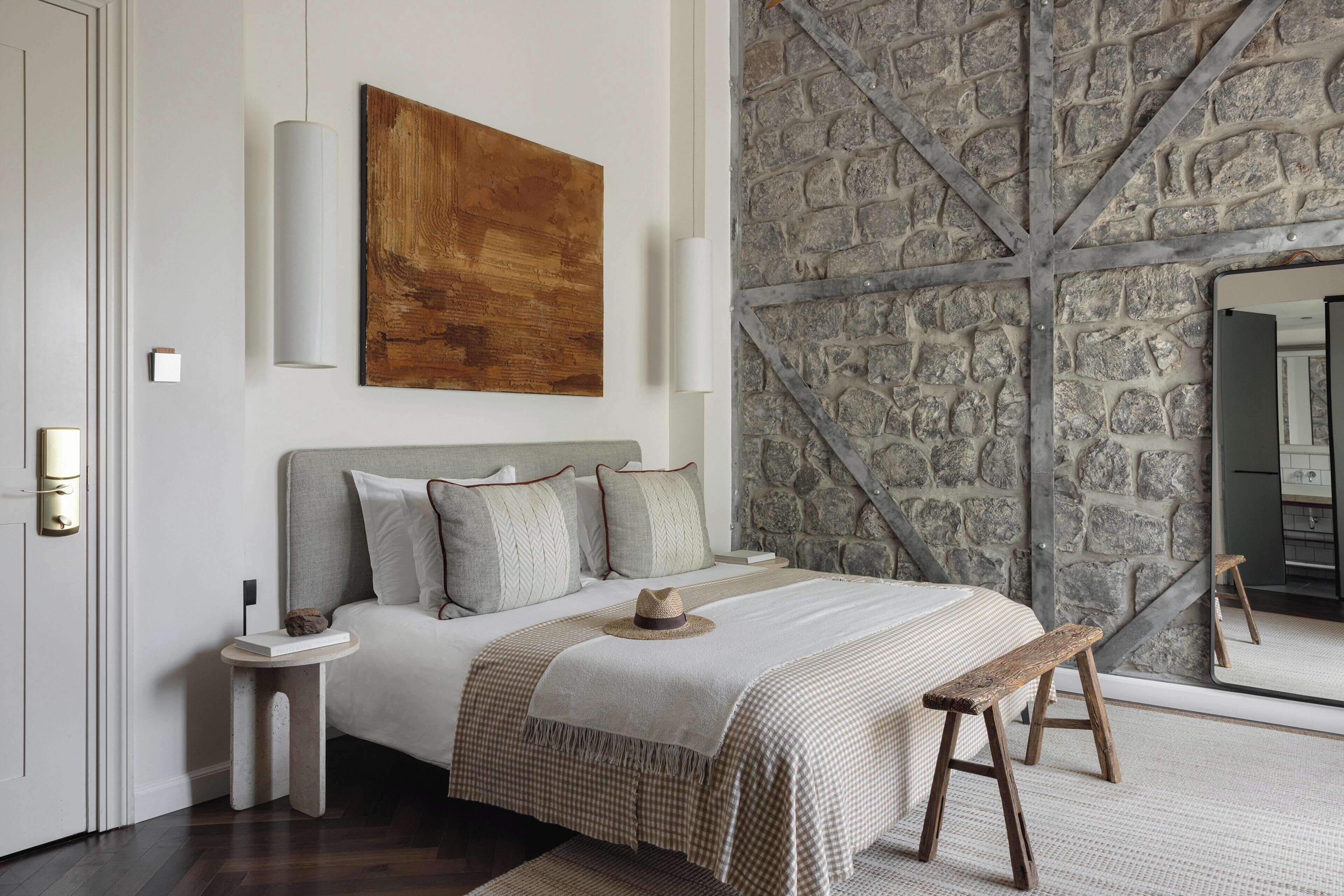 Draps en coton égyptien, literie de qualité supérieure, minibar