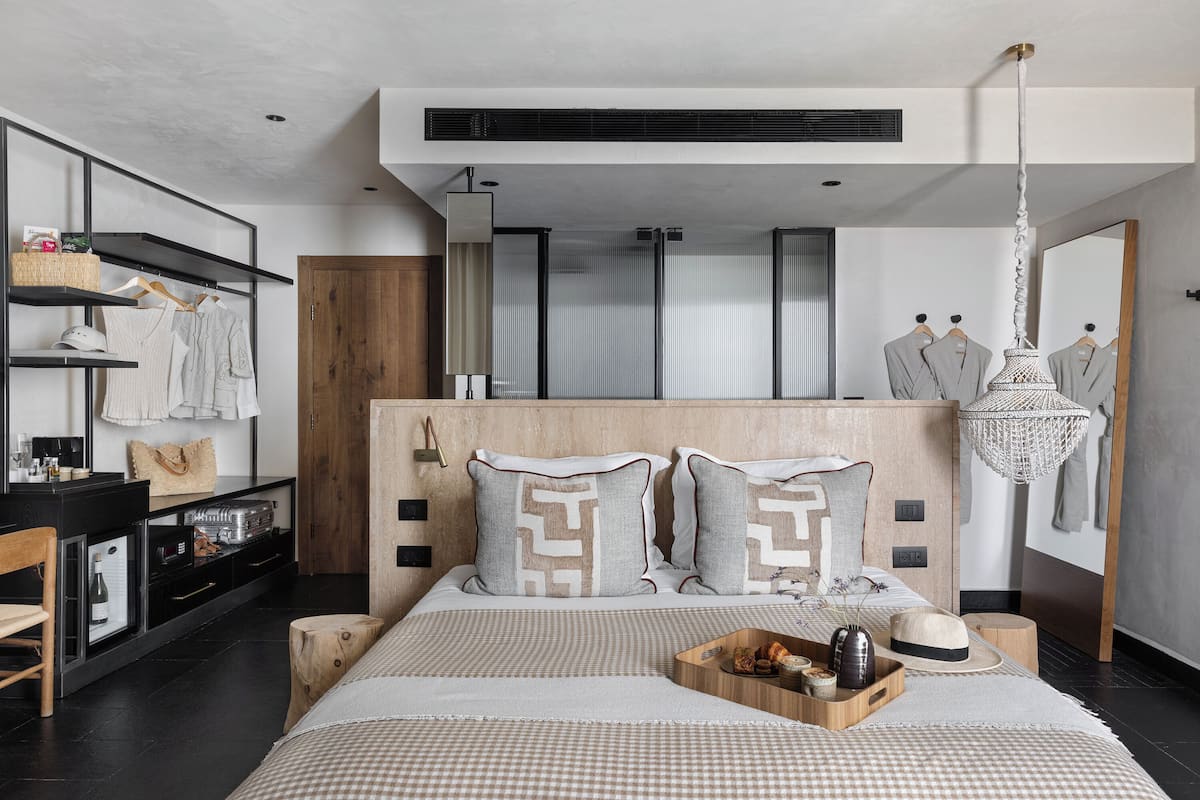Draps en coton égyptien, literie de qualité supérieure, minibar