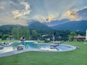 Piscina externa, piscina aquecida