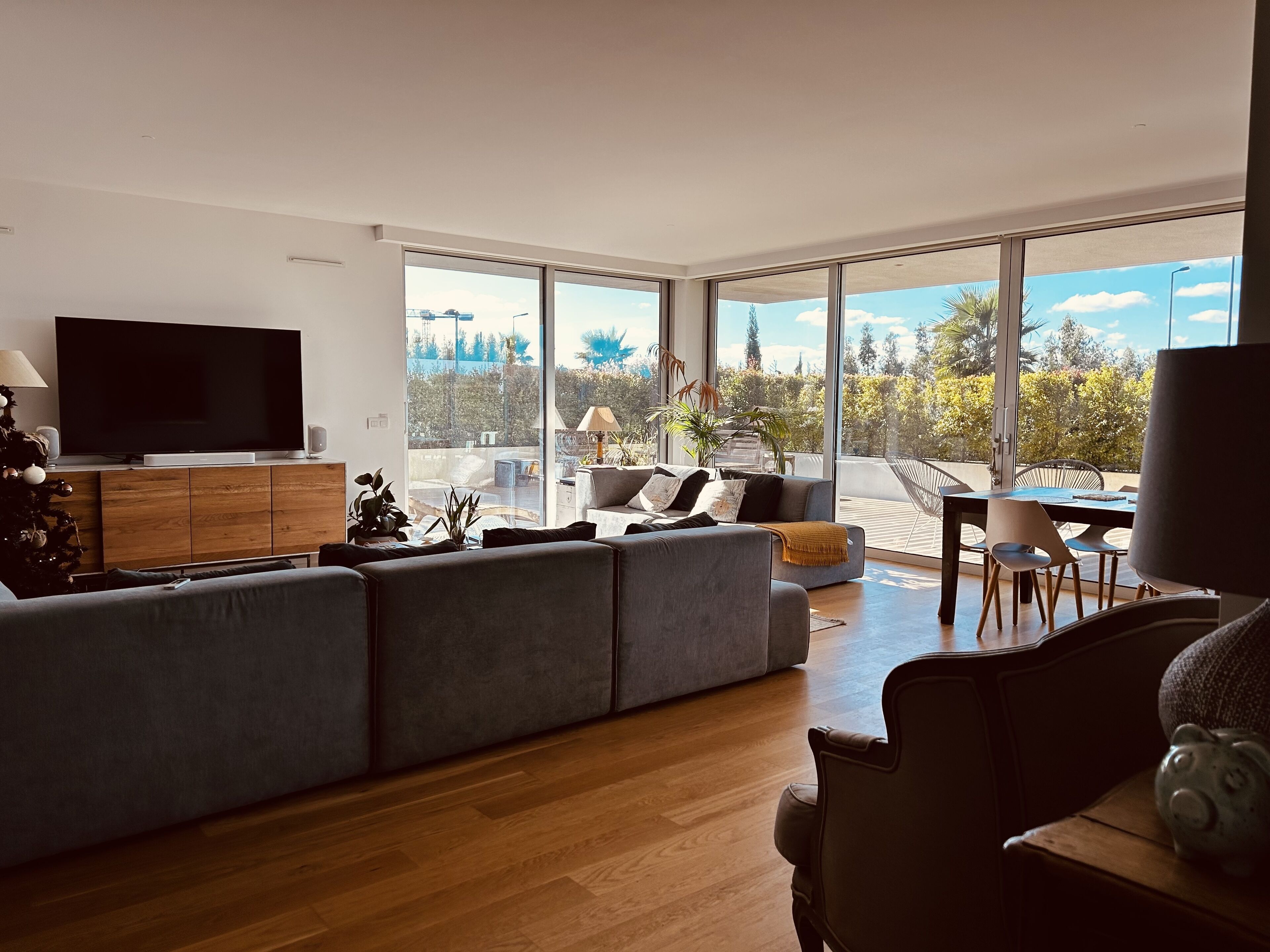 TV, books, stereo, computer monitors