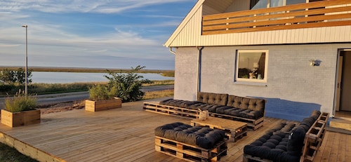 Large holiday house with great seaview - sauna and hottub