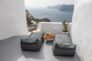 Luxury Villa, 2 Bedrooms, Hot Tub, Sea View | Terrace/patio - Ambi Villas Santorini (Santorini)