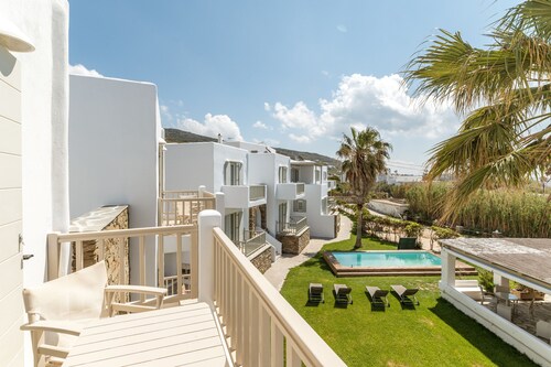 Apartment In A Hotel 'Ninemia Suites Tinos Grand 204' with Shared Pool, Wi-Fi and Air Conditioning
