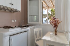 Fridge, stovetop, cookware/dishes/utensils