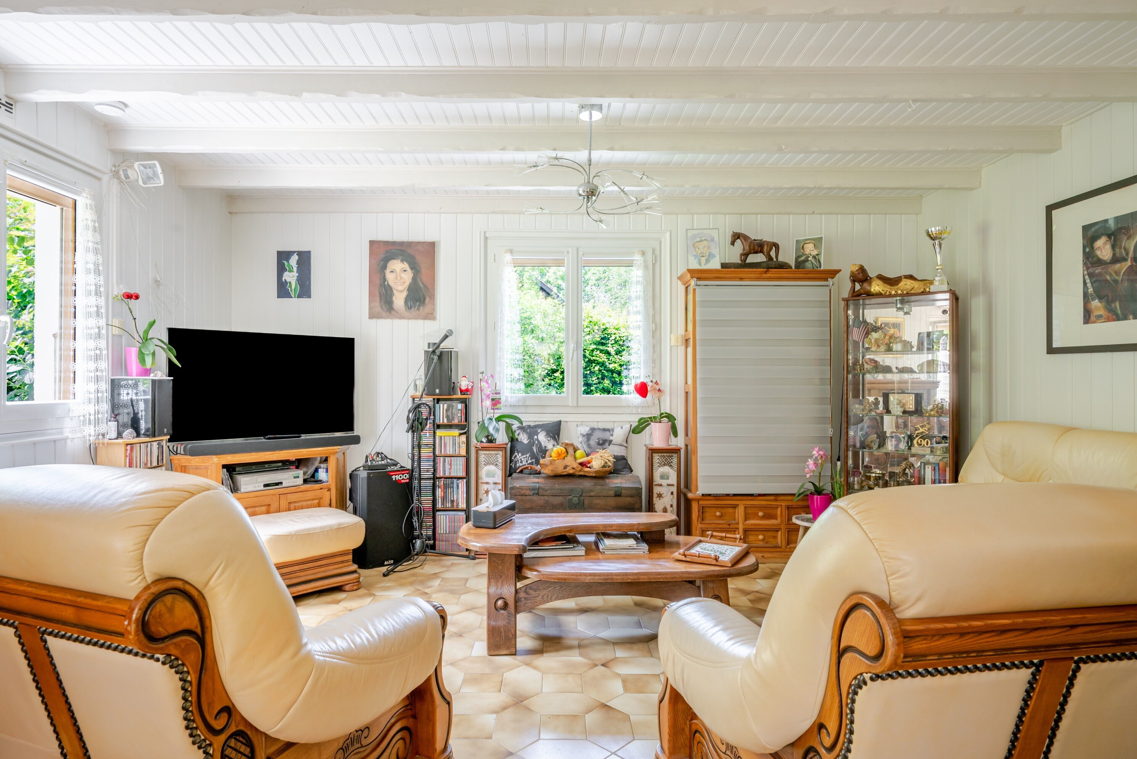 TV, DVD player, table tennis