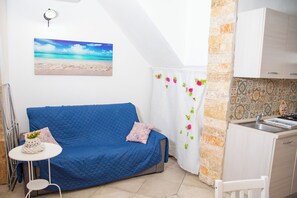 Appartement Familial, plusieurs chambres, vue mer (Tiche Home 200m From Sea) | Coin séjour
