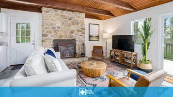 TV, fireplace, offices