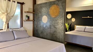 Desk, blackout drapes, free WiFi, bed sheets