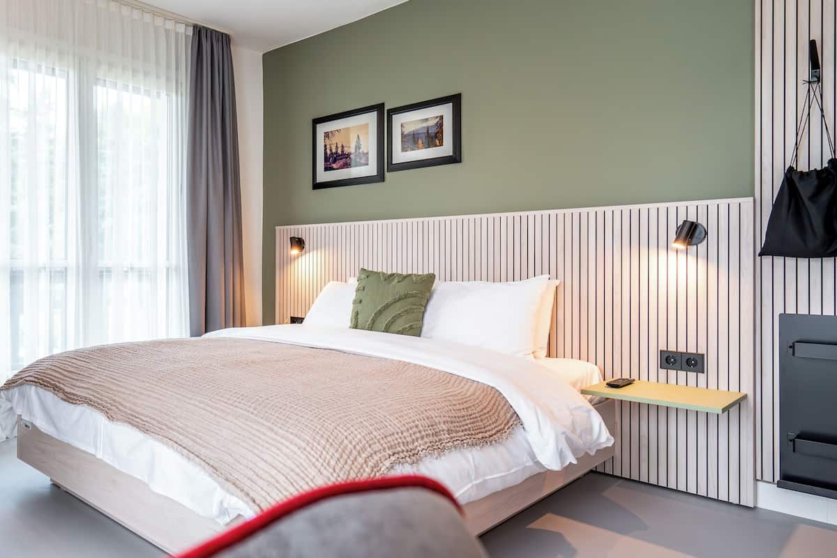Chambre Familiale avec lits jumeaux, balcon | 1 chambre, literie hypoallergénique, Wi-Fi gratuit