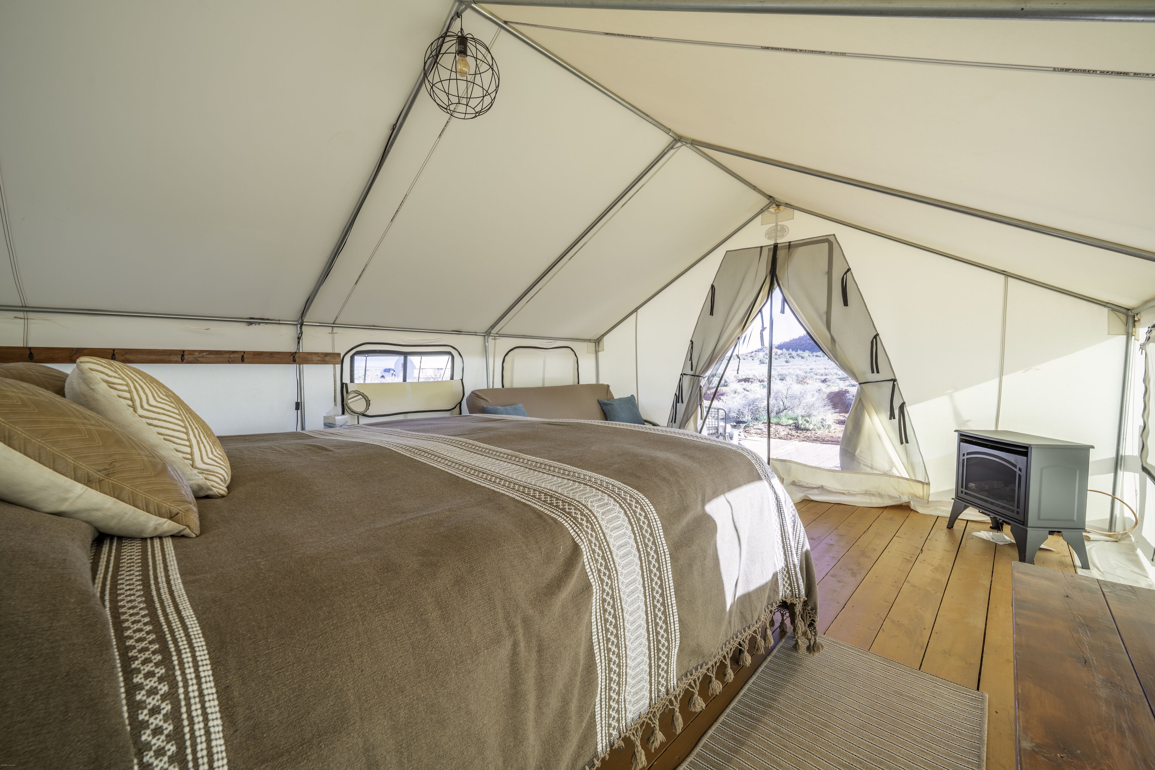 The Katie Lee Tent | Memory foam beds, individually furnished, cribs/infant beds, free WiFi