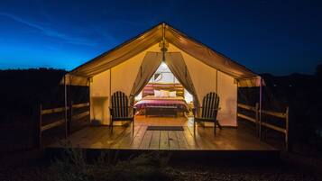 The Hayduke Tent | Memory foam beds, individually furnished, cribs/infant beds, free WiFi