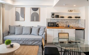 Exclusive Apartment, 1 Queen Bed with Sofa bed | Living area - Apartments at 100 Collins (Miami Beach)